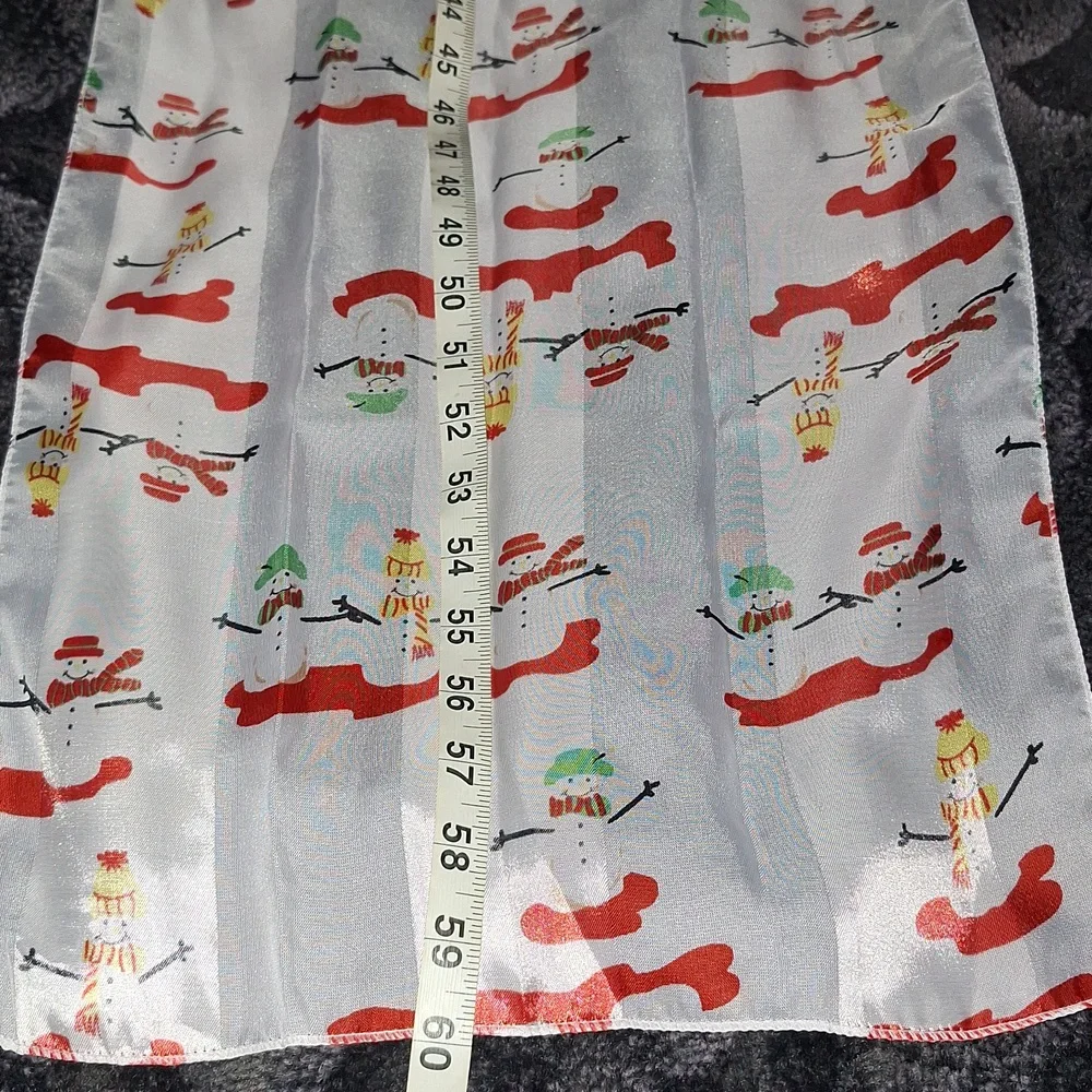 Festive Snowman Patterned Scarf